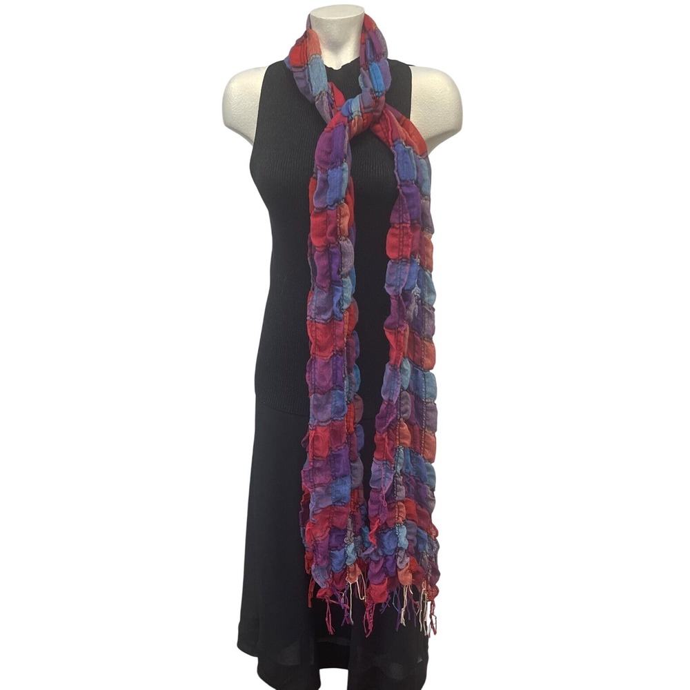 Unbranded Womens Scarf Wrap Multi Color Tassel Edge‎ Approx 15x90
